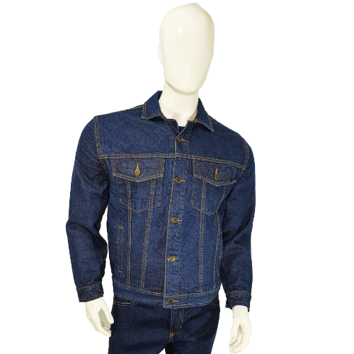 Chaqueta en índigo manga larga