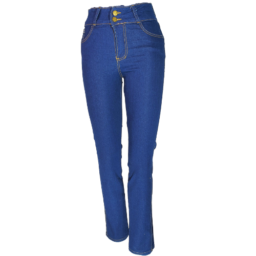 Pantalón en jean licrado de pretina alta Tallas 6 a 16